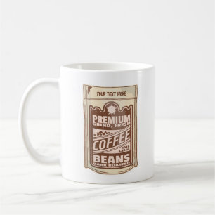 Mug Café de qualité supérieure haricots à l'affiche ca