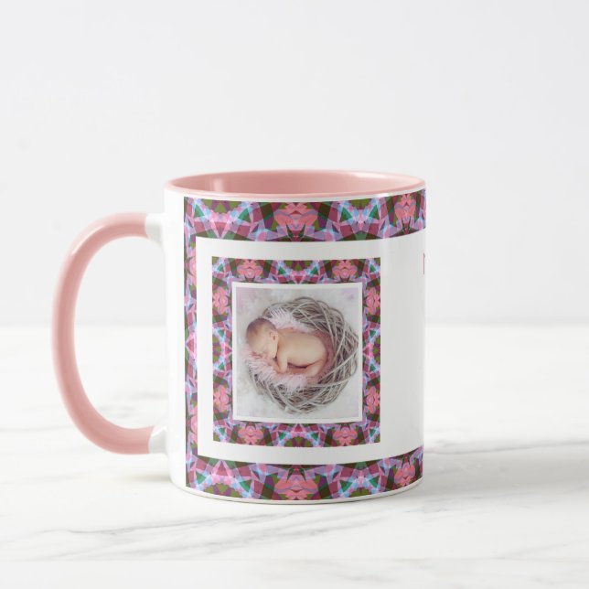 Mug Café de thé photo personnalisé maman’s Rose Meille (Gauche)