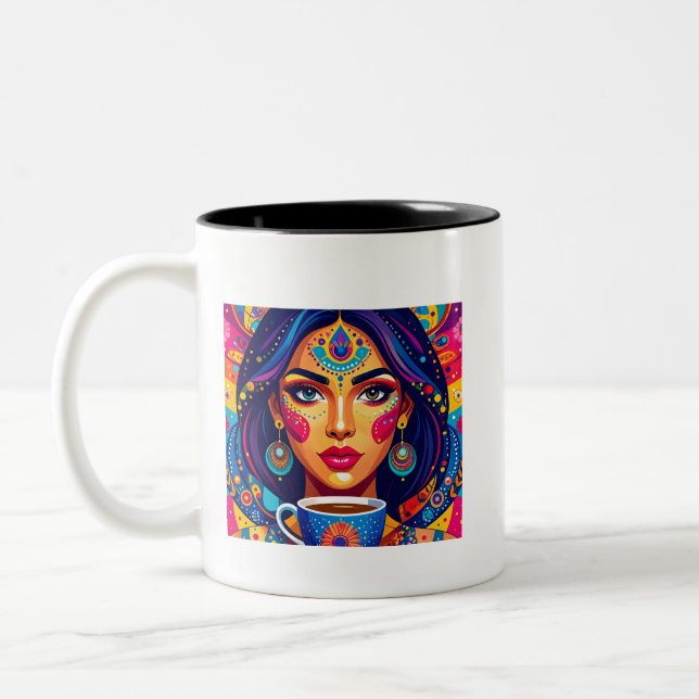 Mug café déesse vibrante (Gauche)