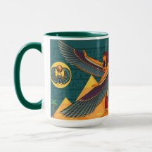 Mug café design égyptien