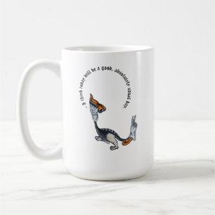 Mug café du matin avec des monstres médiévaux amic