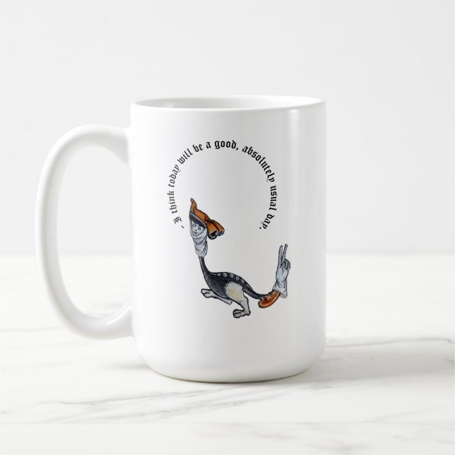 Mug café du matin avec des monstres médiévaux amic (Gauche)