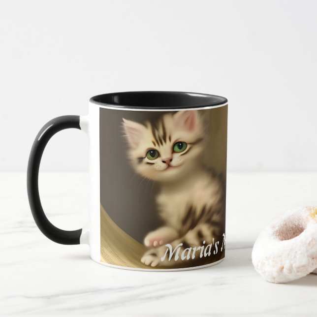 Mug Café du matin de Maria personnalisable (Avec donut)