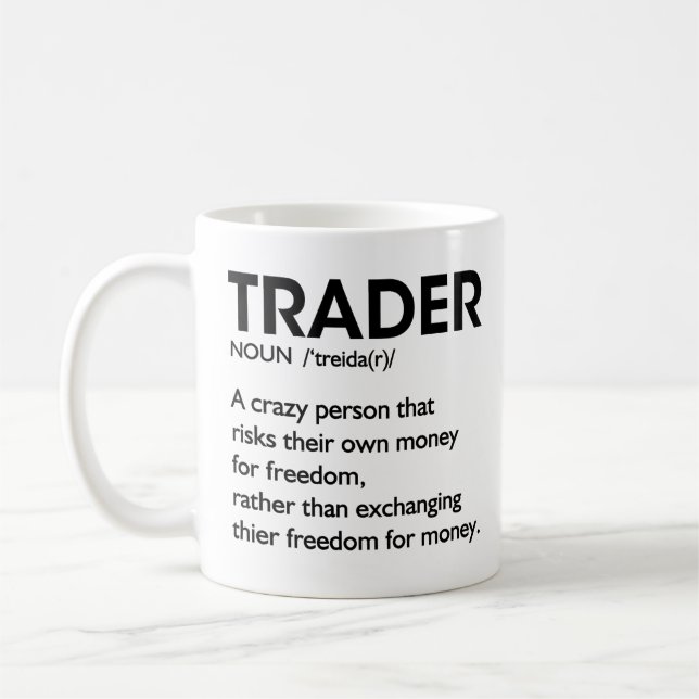 Mug Café du négociant, définition du négociant Stock J (Gauche)