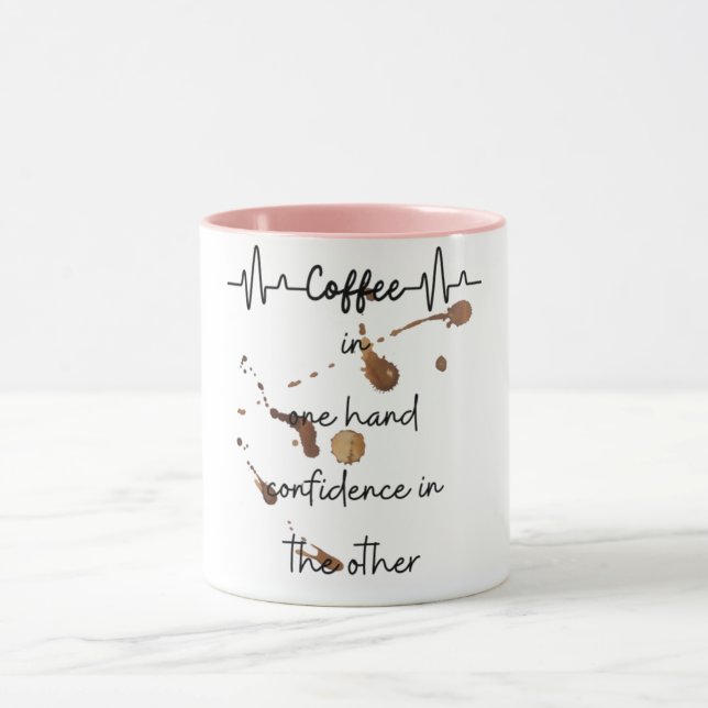 Mug café d'une part confiance dans l'autre (Centre)