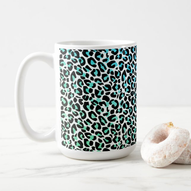 Mug café Empreinte de léopard (Avec donut)