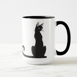 Mug café en chat noir