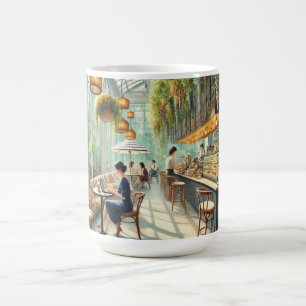 Mug Café en peinture aquarelle à Singapour