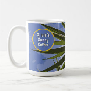 Mug Café Ensoleillé Personnalisé Yucca Tropical