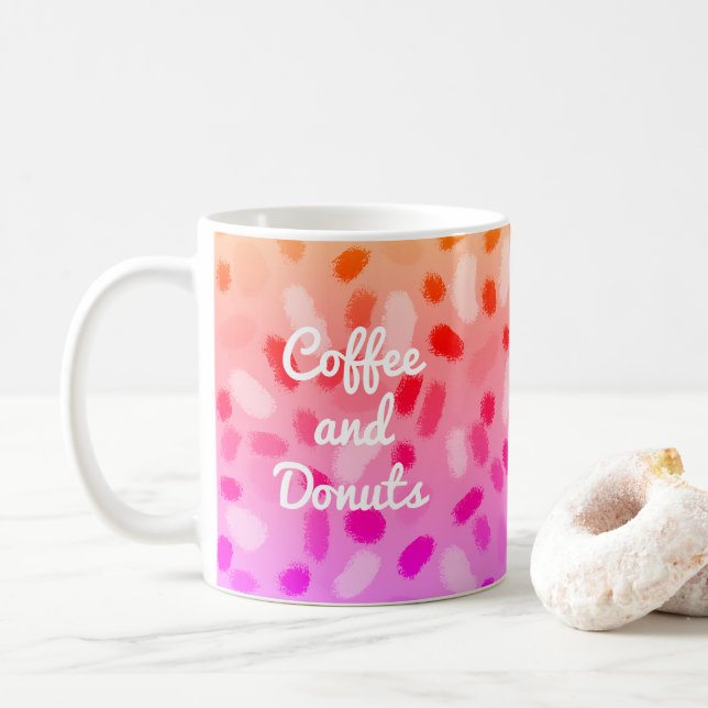 Mug Café et beignets Conception de festivals multicolo (Avec donut)