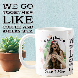 Mug Café et lait déversé - Photo Amitié