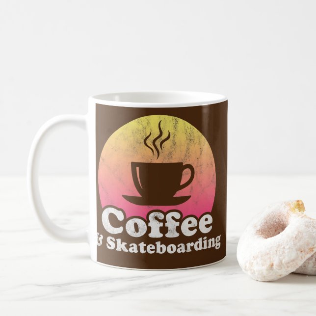 Mug Café et planche à roulettes  (Avec donut)