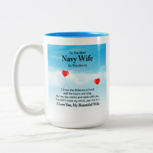 Mug café femme marine