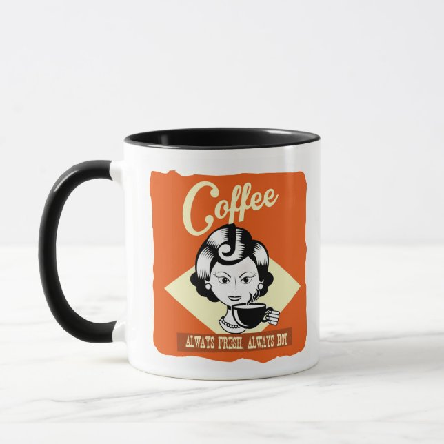 Mug café femme rétro (Gauche)