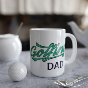 Mug café Fête des pères moderne pour papa golfeur