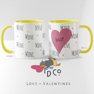 Mug Café Fiend Teetotaler "Mine" Coeurs Aimer