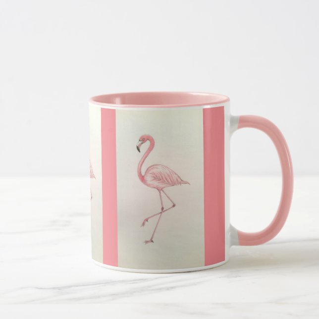 Mug café Flamant rose rose (Droite)