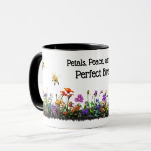 Mug café fleur et abeilles