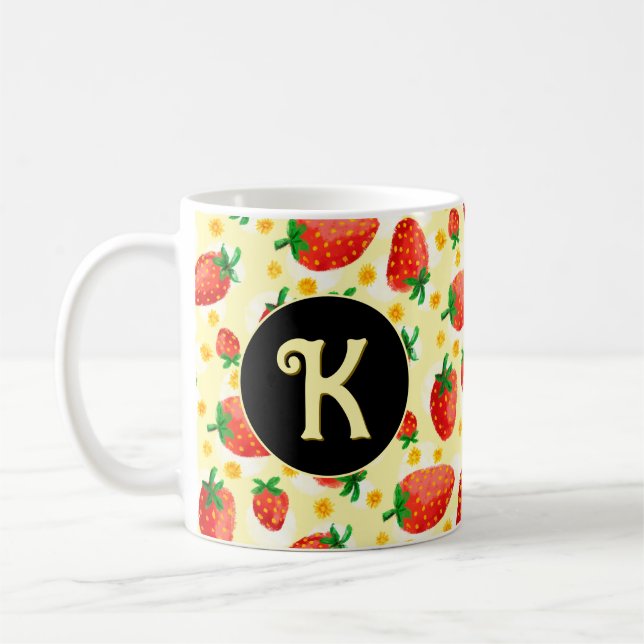 Mug café fraise mignonne (Gauche)