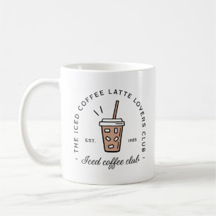 Mug Café glacé latte club amoureux esthétique drôle