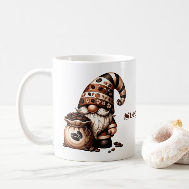 Mug café Gnome personnalisé (Avec donut)