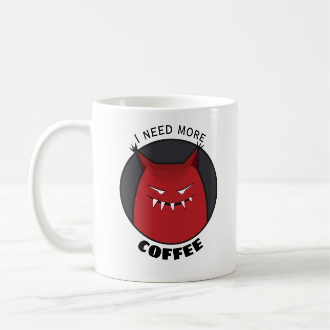 Mug Café gothique Créature maléfique Halloween (Gauche)