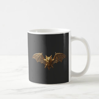 Mug Café Halloween Chauve-Souris Dorée Gothique