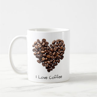 Mug Café Haricots Coeur forme Mug, Love Conception Caf