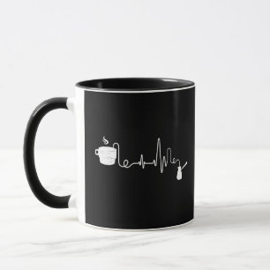 Mug Café Heartbeat Café Cup Amateurs de caféine