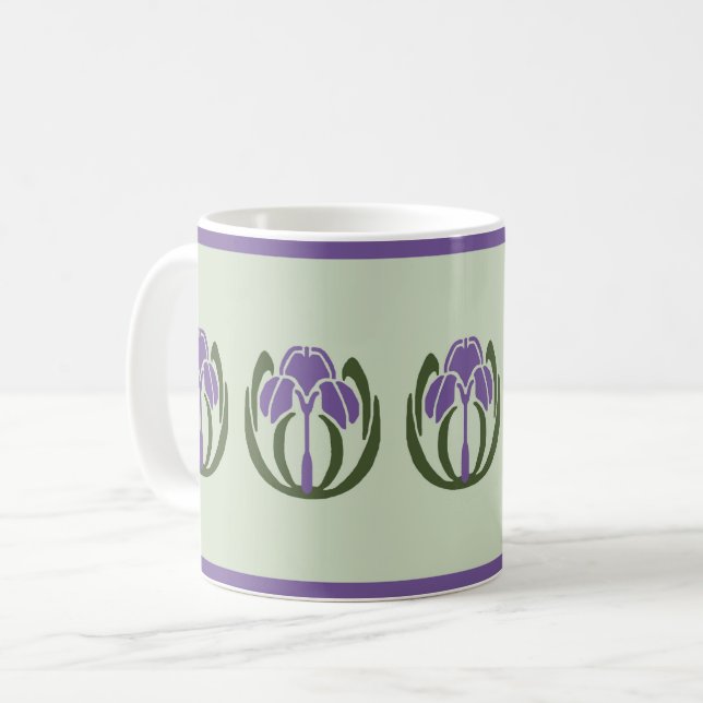 Mug café Iris Art nouveau (Devant gauche)