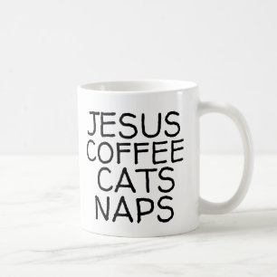 MUG CAFÉ JÉSUS CATS NAPS CAFÉ CHAT MUSIQUES
