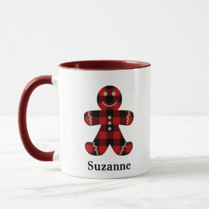 Mug Café Monogramme de l'homme de pain d'épice de Bu