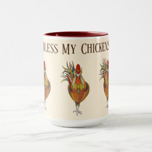 Mug Café Mug-Bless My Chickens