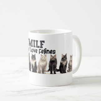 Mug Café Mug, Homme J'aime Felines MILF