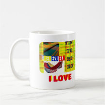 Mug Café mug I love Venezuela, personnalisable