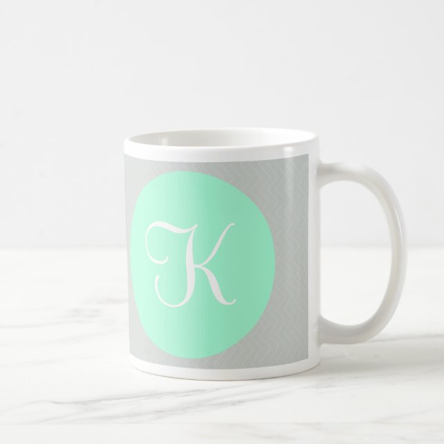 Mug Café-Mug monogramme personnalisé (Droite)