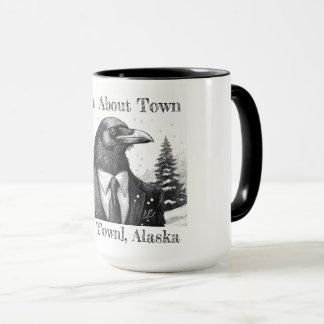 Mug Café mug, Raven About Town - Personnaliser ville