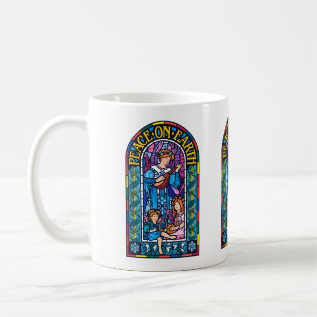 Mug Café-mug Vitrail de paix sur terre (Gauche)