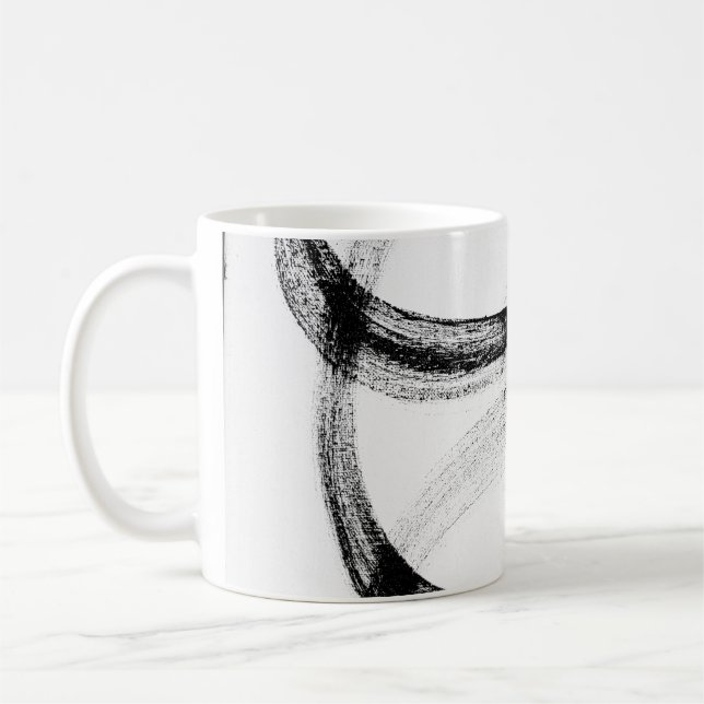 Mug café noir et blanc moderne (Gauche)