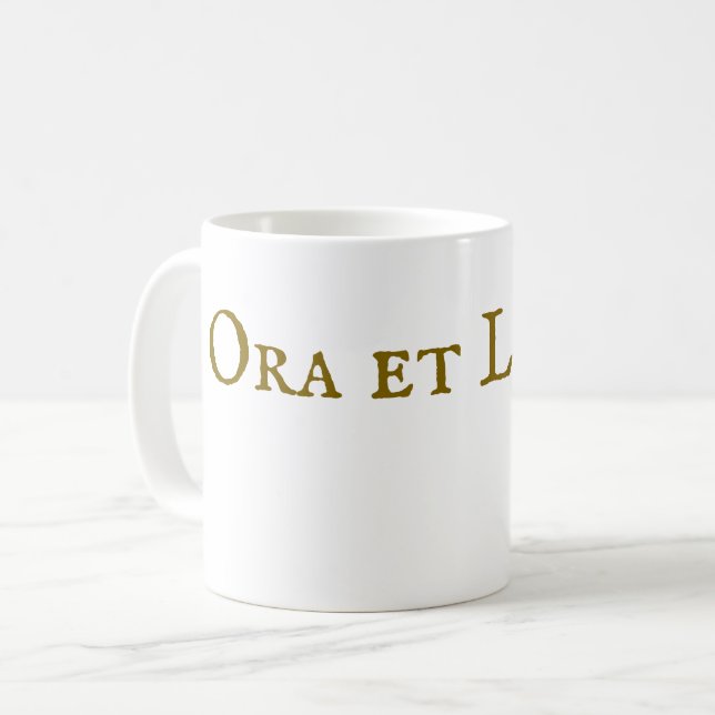 Mug café Ora et Labora (Devant gauche)