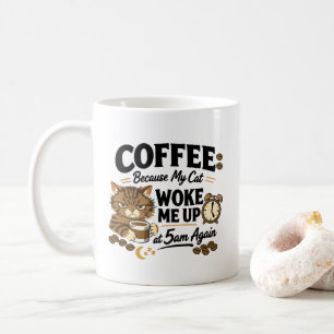 Mug Café parce que le chat m'a réveillé