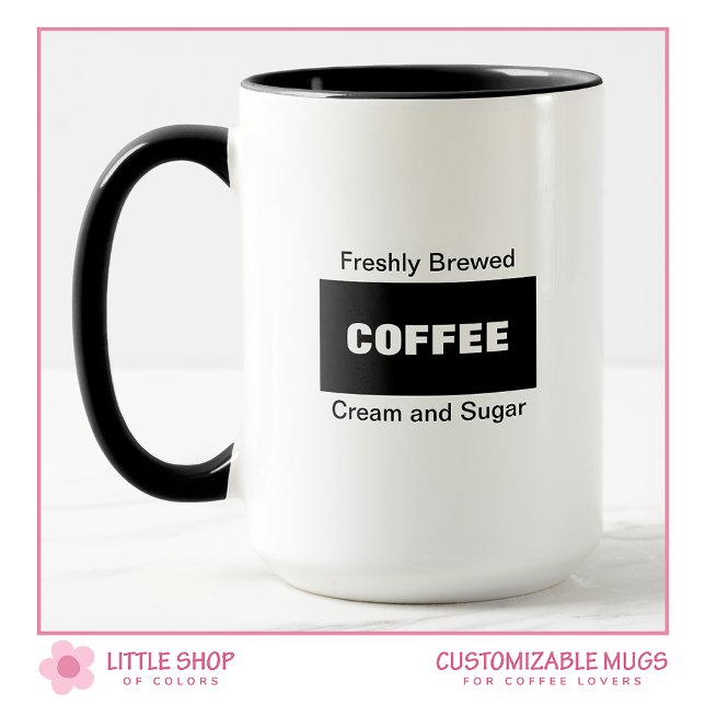 Mug Café personnalisable fraîchement infusé (Créateur téléchargé)