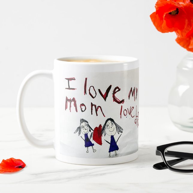 Mug café personnalisé avec l'art de votre enfant (Créateur téléchargé)