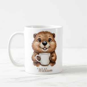 Mug Café personnalisé Cozy Beaver Boisée Matin
