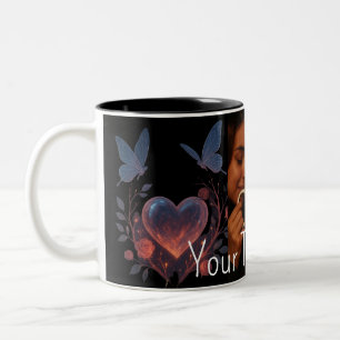 Mug Café Photo Personnalisé Cœur Lumineux Romantiq