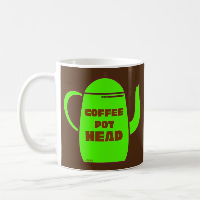 Mug CAFÉ POT TÊTE drôle de jeu de café idée cadeau (Gauche)