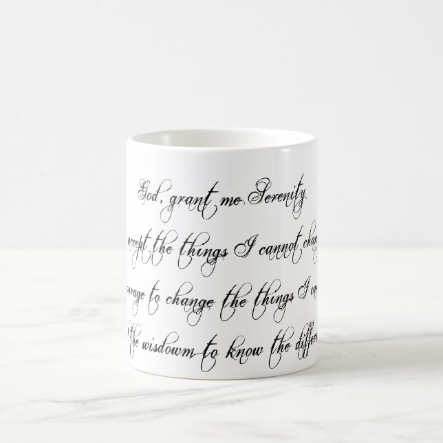 Mug café prière de sérénité (Centre)