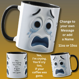 Mug Café qui pleure ? Ajouter un message nominatif, vi