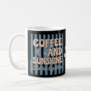 Mug Café Rétro Groovy et Soleil Mieux Ensemble