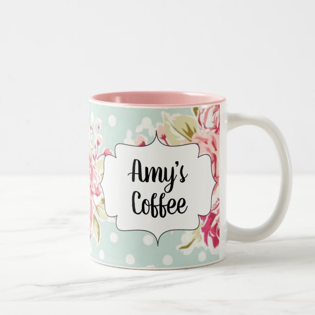 Mug café Rose vintage (Droit)